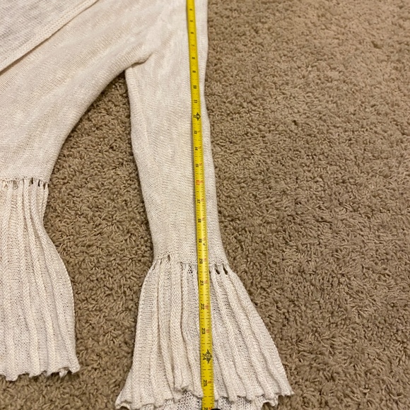 Ladie's Flutter Sleeve Swing Style Waist Open Front Cardigan Sweater Sz. S/M - Picture 12 of 14